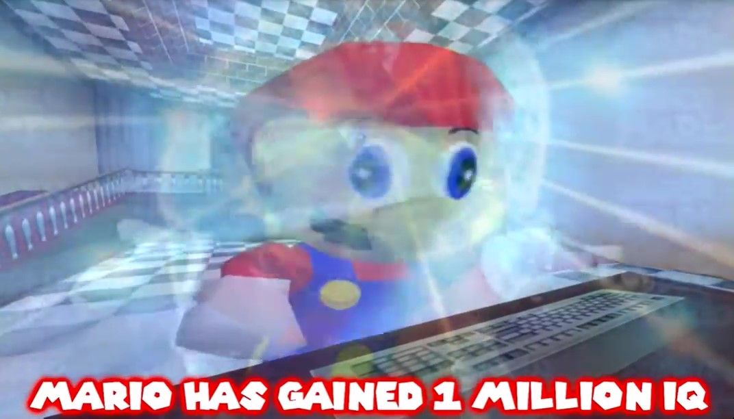 Mario Has Gained 1 Million IQ Blank Meme Template