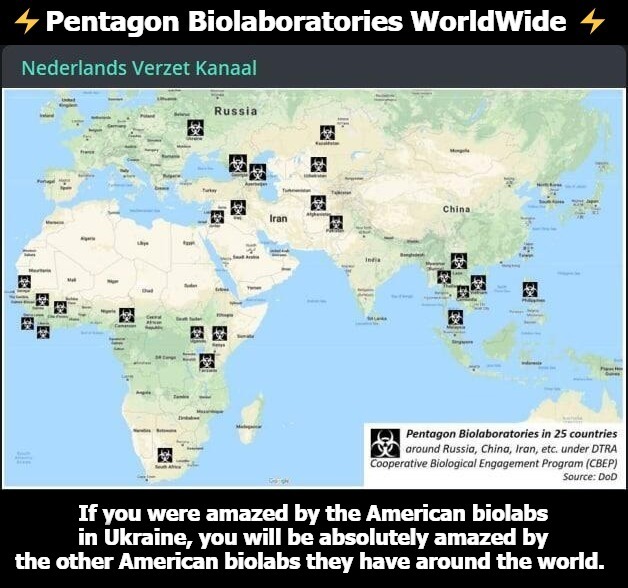 Pentagon Biolaboratories Worldwide | image tagged in americas dirty little secret,nuremberg code,geneva convention,biological warfare,government corruption,crimes against humanity | made w/ Imgflip meme maker