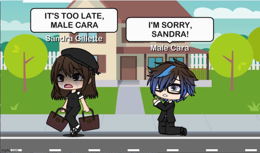 Sandra Gillette is going to camp. This scenario was created on gacha life pc since my phone broke 3 days ago. | image tagged in pop up school,memes,gacha life,pc | made w/ Imgflip meme maker