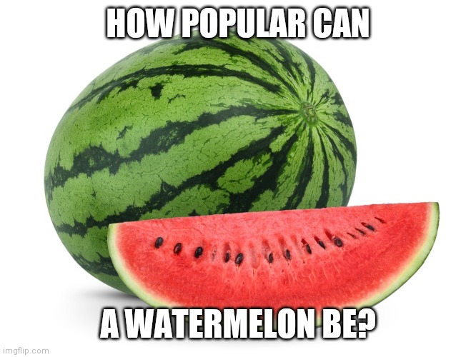 I am still waiting for summer. Just for watermelon |  HOW POPULAR CAN; A WATERMELON BE? | image tagged in memes,watermelon | made w/ Imgflip meme maker
