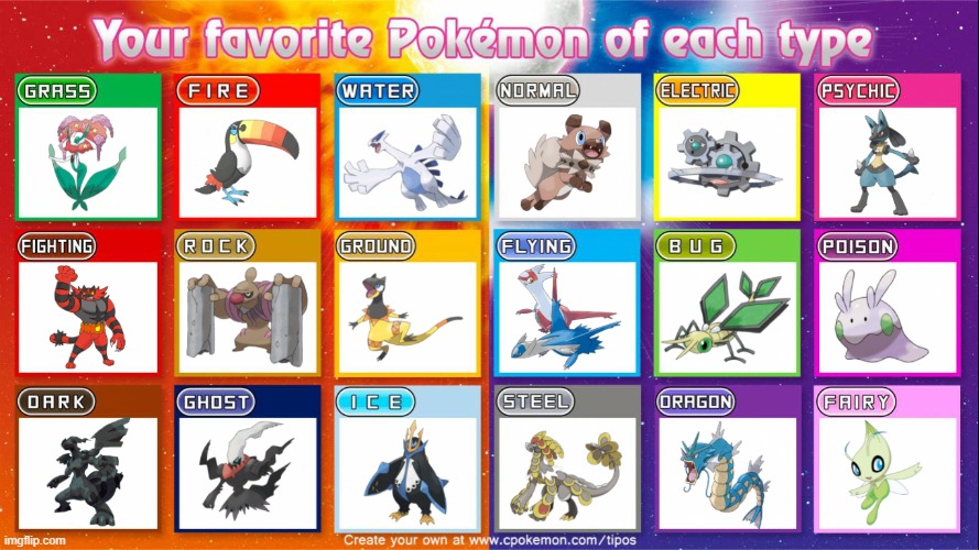 Favorite Pokemon of Each Ty-oh wait | image tagged in pokemon,logic | made w/ Imgflip meme maker