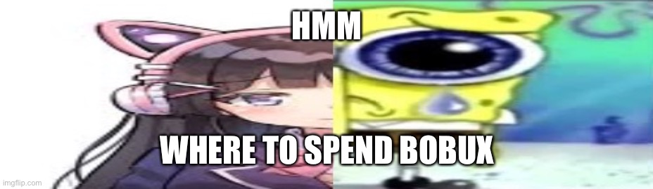 lol | HMM; WHERE TO SPEND BOBUX | image tagged in lol | made w/ Imgflip meme maker