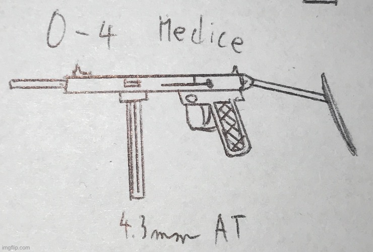 an SMG based off the MP-40 | made w/ Imgflip meme maker