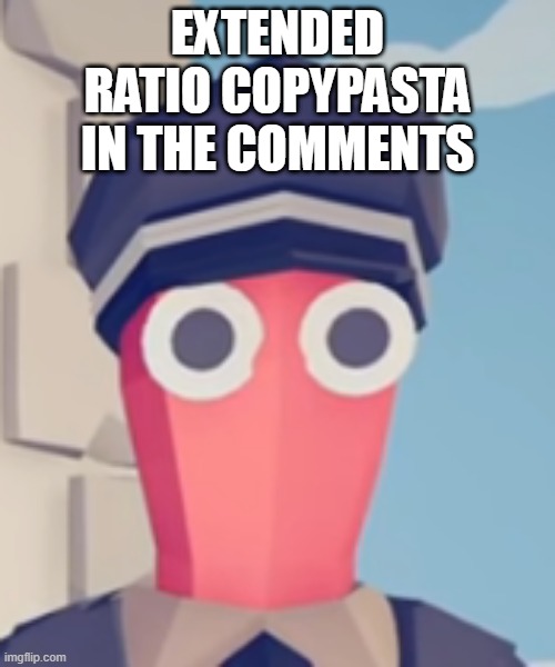 TABS Stare | EXTENDED RATIO COPYPASTA IN THE COMMENTS | image tagged in tabs stare | made w/ Imgflip meme maker