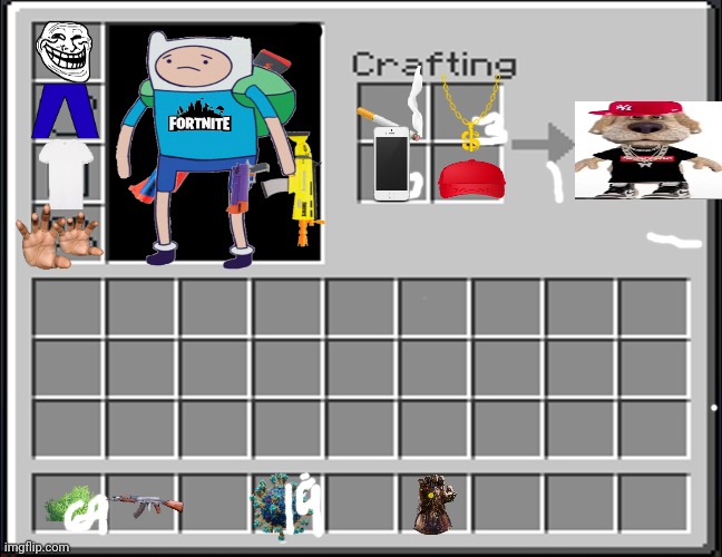 my epic Minecraft inventory ?? | image tagged in minecraft inventory | made w/ Imgflip meme maker