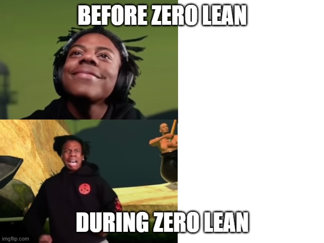No lean? | BEFORE ZERO LEAN; DURING ZERO LEAN | image tagged in ishowspeed happy to sad | made w/ Imgflip meme maker