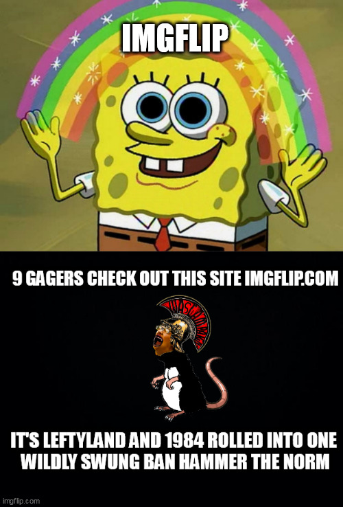 IMGFLIP | image tagged in memes,imagination spongebob | made w/ Imgflip meme maker