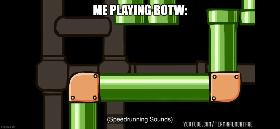 I commit spedrun | ME PLAYING BOTW: | made w/ Imgflip meme maker