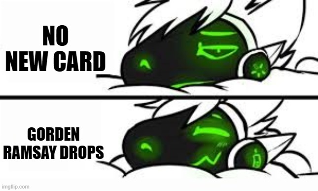 drake format, but a protogen | NO NEW CARD GORDEN RAMSAY DROPS | image tagged in drake format but a protogen | made w/ Imgflip meme maker