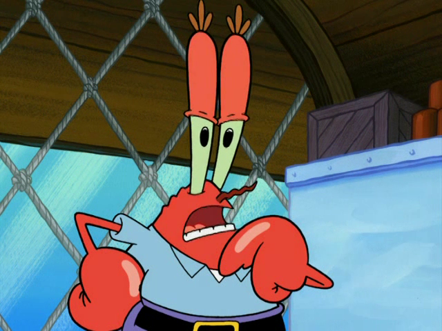 Mr. Krabs Thinks Blank Meme Template