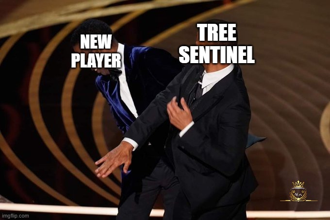 Elden Ring | TREE SENTINEL; NEW PLAYER | image tagged in will smith,chris rock,elden ring | made w/ Imgflip meme maker