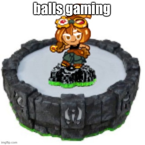 balls gaming | image tagged in croissant cookie skylander | made w/ Imgflip meme maker