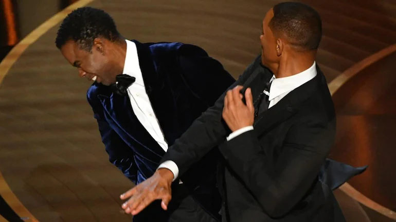 High Quality Will Smith Punches Chris Rock Blank Meme Template