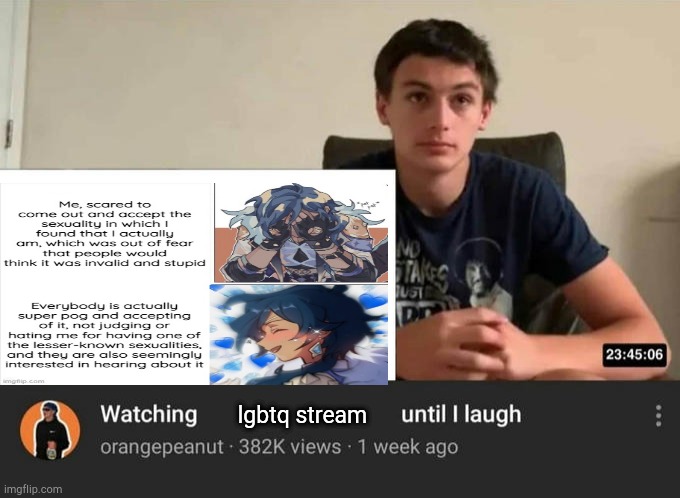 ok | lgbtq stream | image tagged in watching until i laugh | made w/ Imgflip meme maker