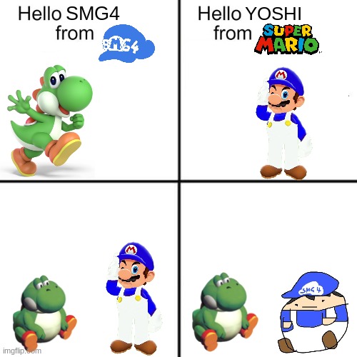 hello person from | YOSHI; SMG4 | image tagged in never gonna give you up,never gonna let you down,never gonna run around,and desert you,you know the rules it's time to die,pizza | made w/ Imgflip meme maker