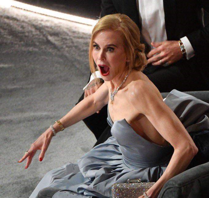 High Quality Nicole Kidman shocked Blank Meme Template