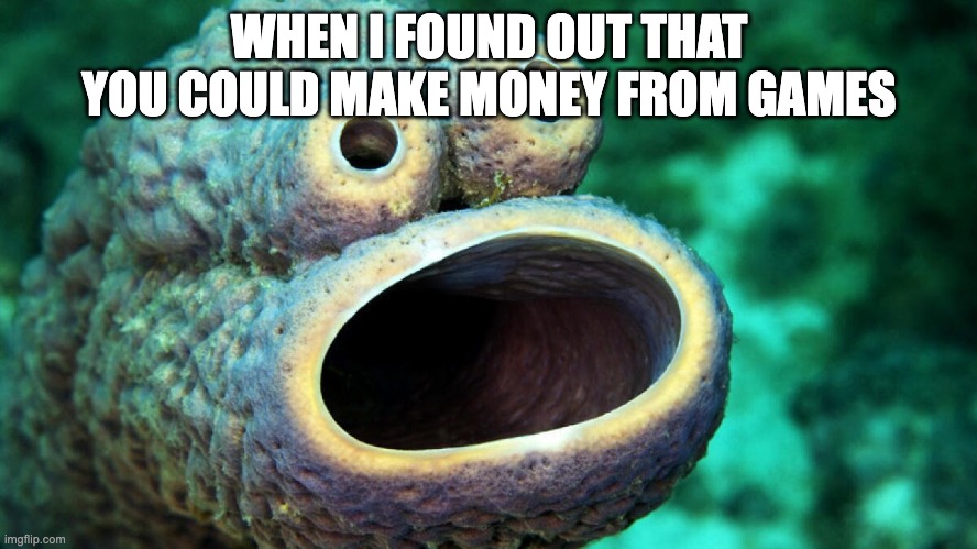 When i found out you could earn money from crating games in roblox | WHEN I FOUND OUT THAT YOU COULD MAKE MONEY FROM GAMES | image tagged in roblox,making money | made w/ Imgflip meme maker