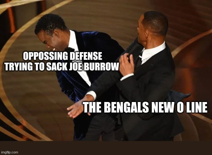new bengals o line | image tagged in funny,sports | made w/ Imgflip meme maker