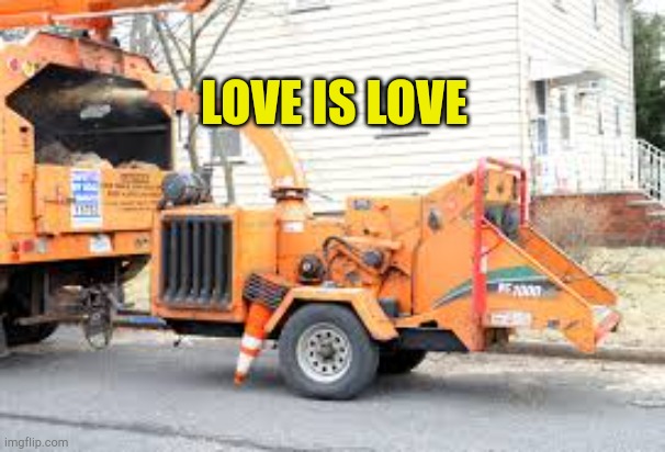 Love is Love | LOVE IS LOVE | image tagged in woodchipper,love,map,liberalism,deplorables,consequences | made w/ Imgflip meme maker