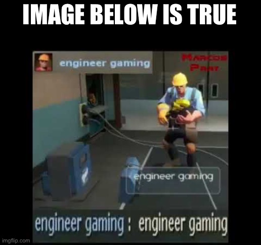 Please put Friday meme night in the rules, I am putting this on every title name because yea | IMAGE BELOW IS TRUE | image tagged in engineer gaming | made w/ Imgflip meme maker