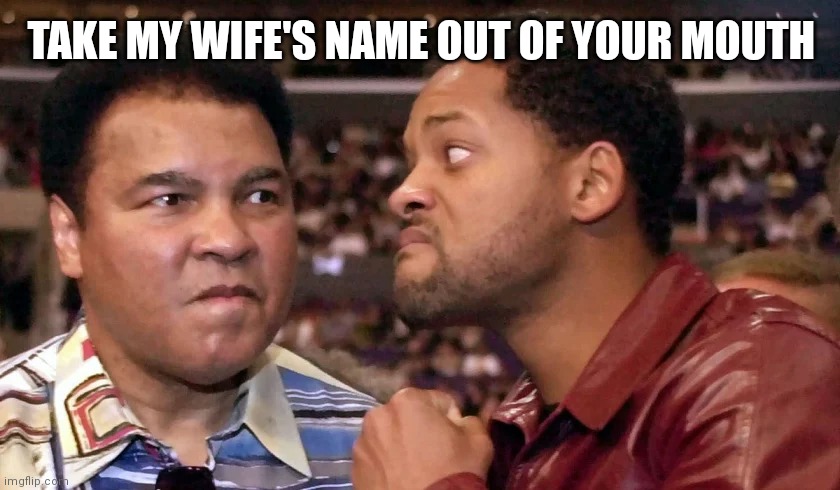 TAKE MY WIFE'S NAME OUT OF YOUR MOUTH | image tagged in will smith,oscars,chris rock,will smith punching chris rock | made w/ Imgflip meme maker