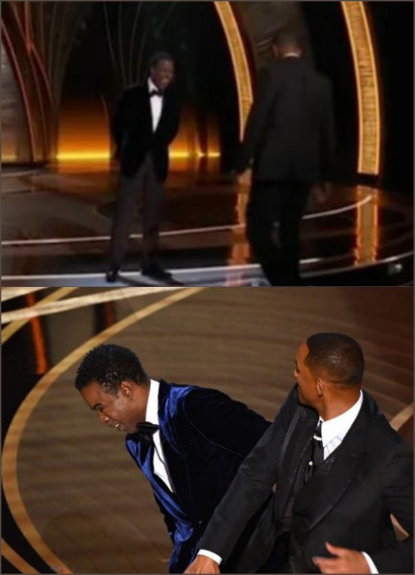 High Quality Will Smith Chris rock at oscars Blank Meme Template