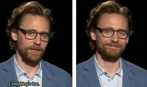 Tom Hiddleston everything's fine meme Blank Meme Template