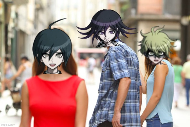 Distracted Boyfriend | image tagged in memes,distracted boyfriend,danganronpa | made w/ Imgflip meme maker