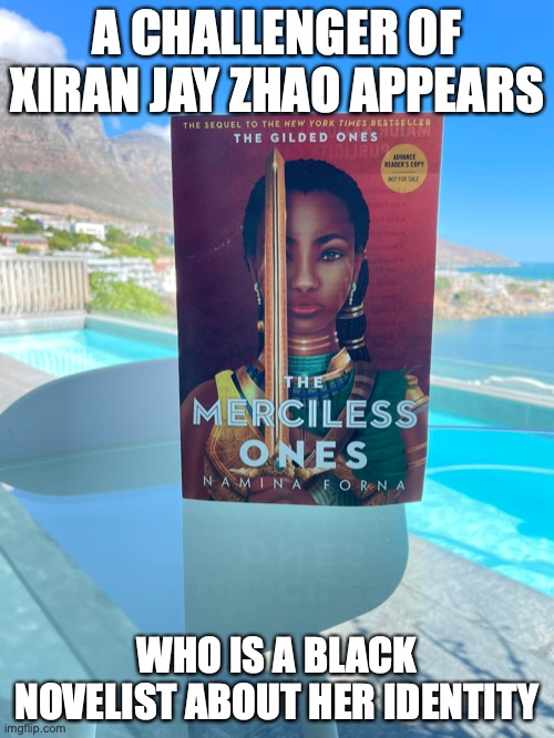 The Merciless Ones | A CHALLENGER OF XIRAN JAY ZHAO APPEARS; WHO IS A BLACK NOVELIST ABOUT HER IDENTITY | image tagged in novel,memes | made w/ Imgflip meme maker