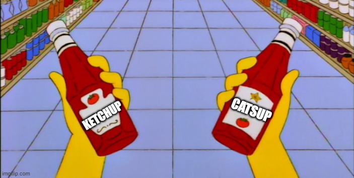 Simpsons - Ketchup / Catsup | KETCHUP CATSUP | image tagged in simpsons - ketchup / catsup | made w/ Imgflip meme maker