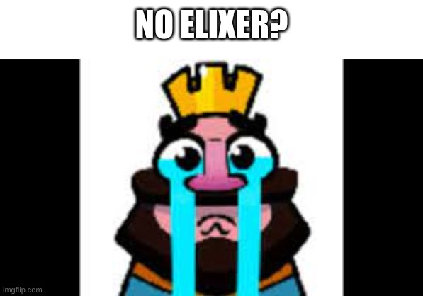 no elixer?(sad | NO ELIXER? | image tagged in no bitches | made w/ Imgflip meme maker