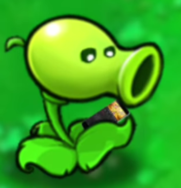 High Quality Peashooter looking at his phone Blank Meme Template
