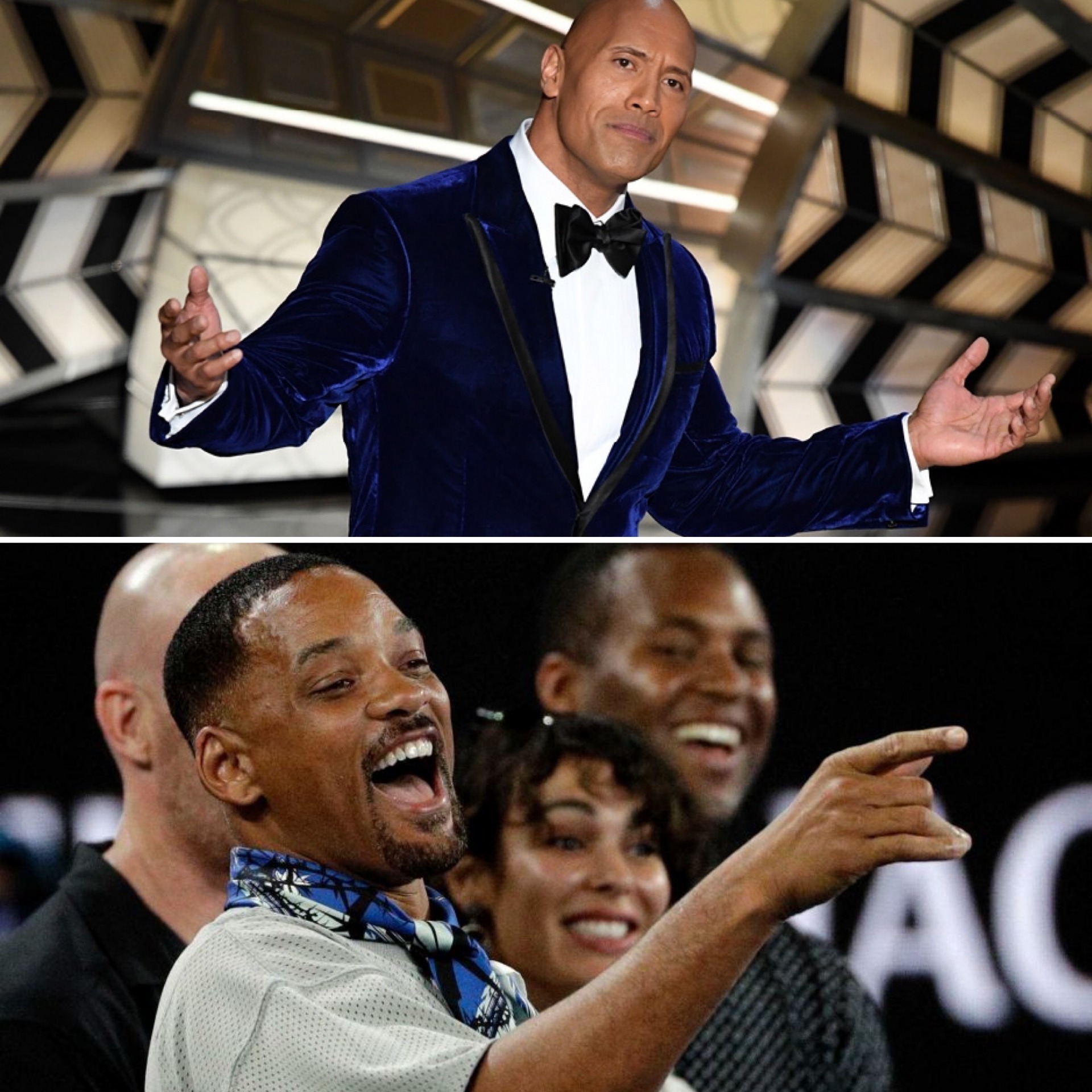 The Rock & Will Smith Blank Meme Template