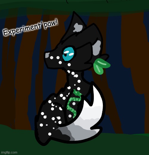Warrior cat Oc ' Experiment'paw ' | Experiment'paw! | image tagged in warrior cats | made w/ Imgflip meme maker
