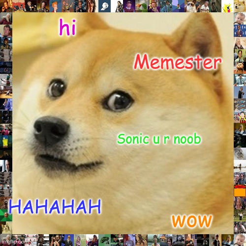 ok | hi; Memester; Sonic u r noob; HAHAHAH; wow | image tagged in memes,doge | made w/ Imgflip meme maker