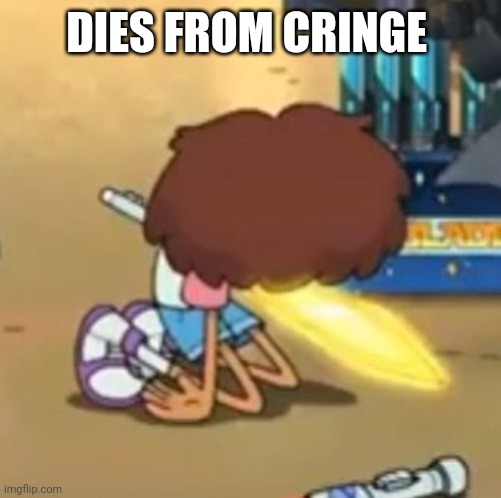 Amphibia dead | DIES FROM CRINGE | image tagged in amphibia dead | made w/ Imgflip meme maker