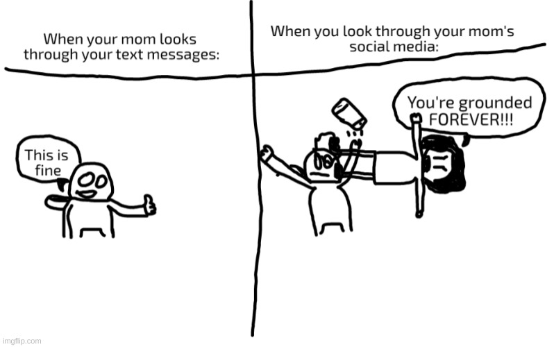 no matter what, its an invasion of privacy. | image tagged in comics,mom | made w/ Imgflip meme maker