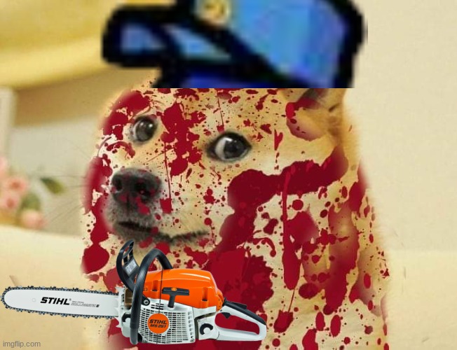 Bloody doge | image tagged in bloody doge | made w/ Imgflip meme maker