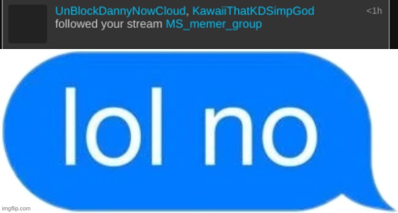 cloud will never | image tagged in lol no | made w/ Imgflip meme maker