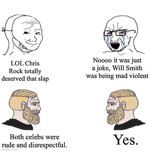 Hey guys, here's another chad vs wojak meme (Edit: why the