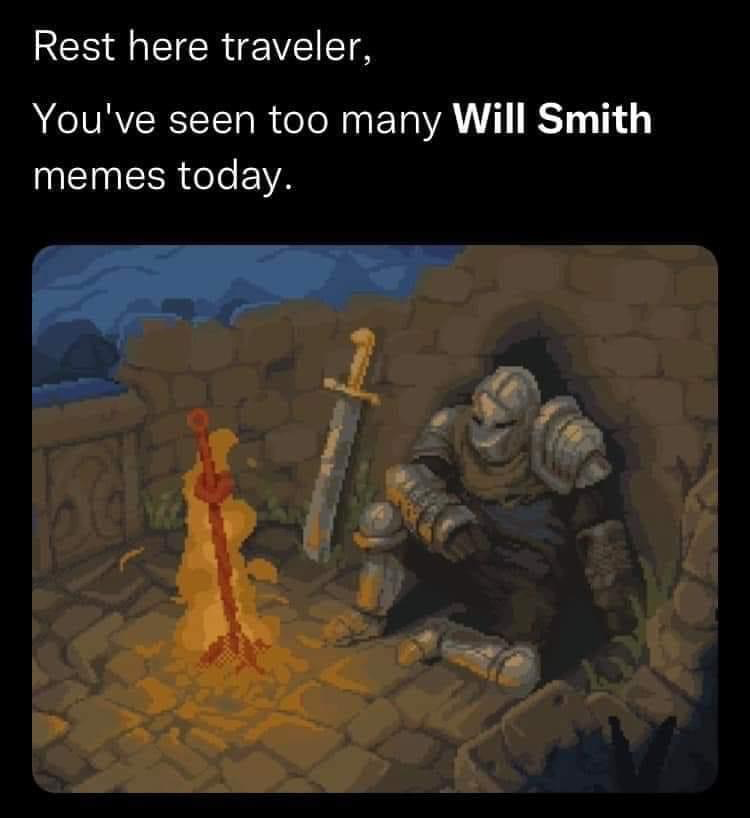 High Quality Rest here traveler Will Smith memes Blank Meme Template