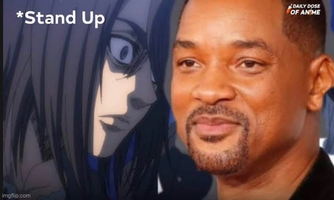 This is what actually happened | image tagged in funny,memes,anime,will smith,eren jaeger,attack on titan | made w/ Imgflip meme maker