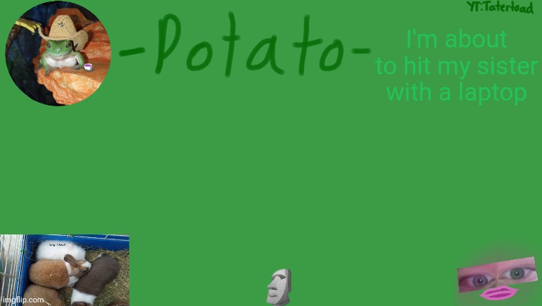 I can breathe | I'm about to hit my sister with a laptop; 🗿 | image tagged in i can breathe | made w/ Imgflip meme maker