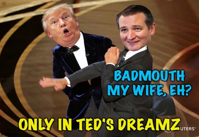 Who should have slapped who if he'd had any balls | image tagged in trump,cruz | made w/ Imgflip meme maker