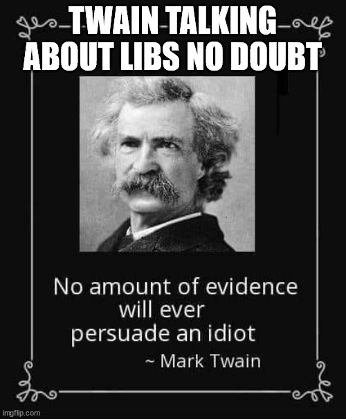 TWAIN TALKING ABOUT LIBS NO DOUBT | made w/ Imgflip meme maker