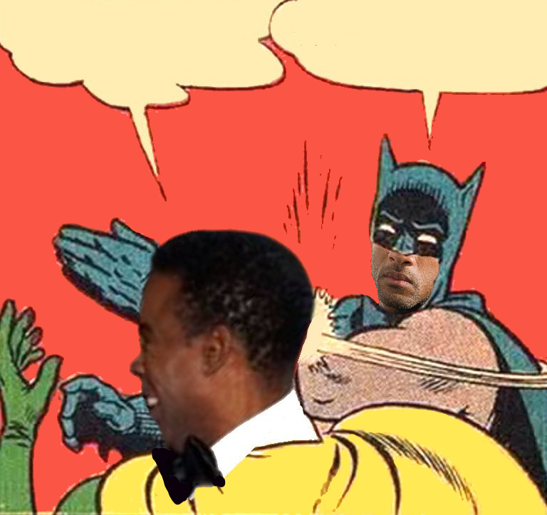 Will Smith Batman Slaps Chris Rock Robin Blank Meme Template