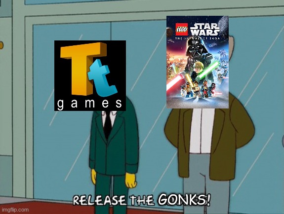 release the gonks! | GONKS | image tagged in release the hounds,lego star wars | made w/ Imgflip meme maker