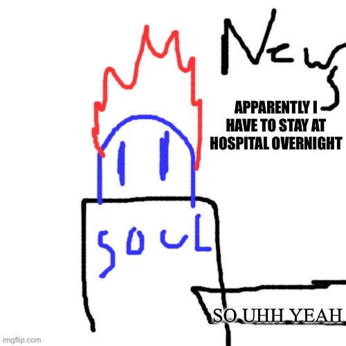 Im not sure if i have to | APPARENTLY I HAVE TO STAY AT HOSPITAL OVERNIGHT; SO UHH YEAH | image tagged in news with soul | made w/ Imgflip meme maker