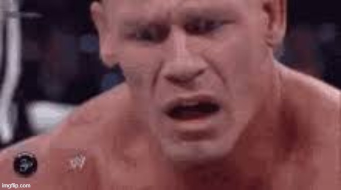 John Cena Sad / Confused | image tagged in john cena sad / confused | made w/ Imgflip meme maker