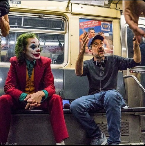 Clown on the subway Blank Meme Template